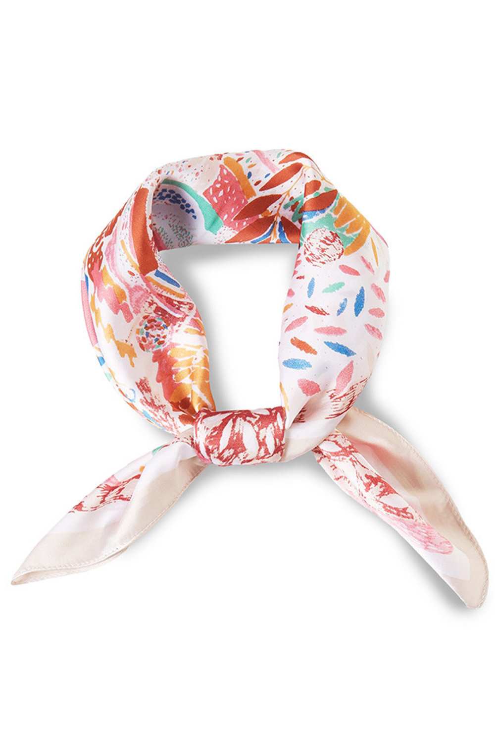Pañuelo de verano con estampado de hojas múltiples