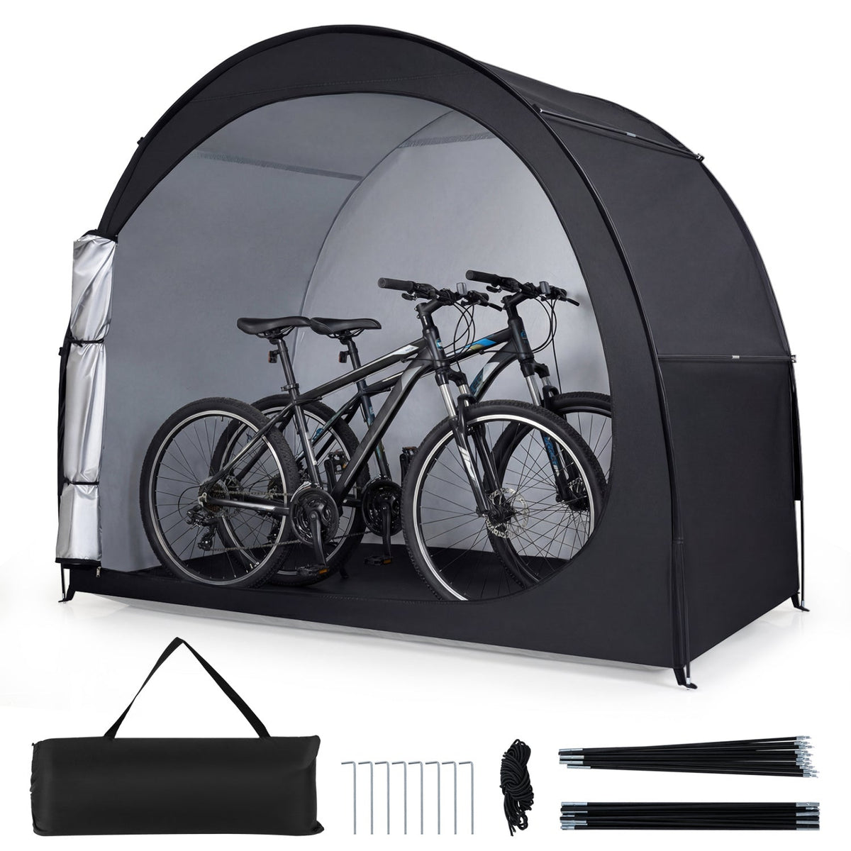 Cobertizo portátil para bicicletas con tela Oxford impermeable recubierta de PU