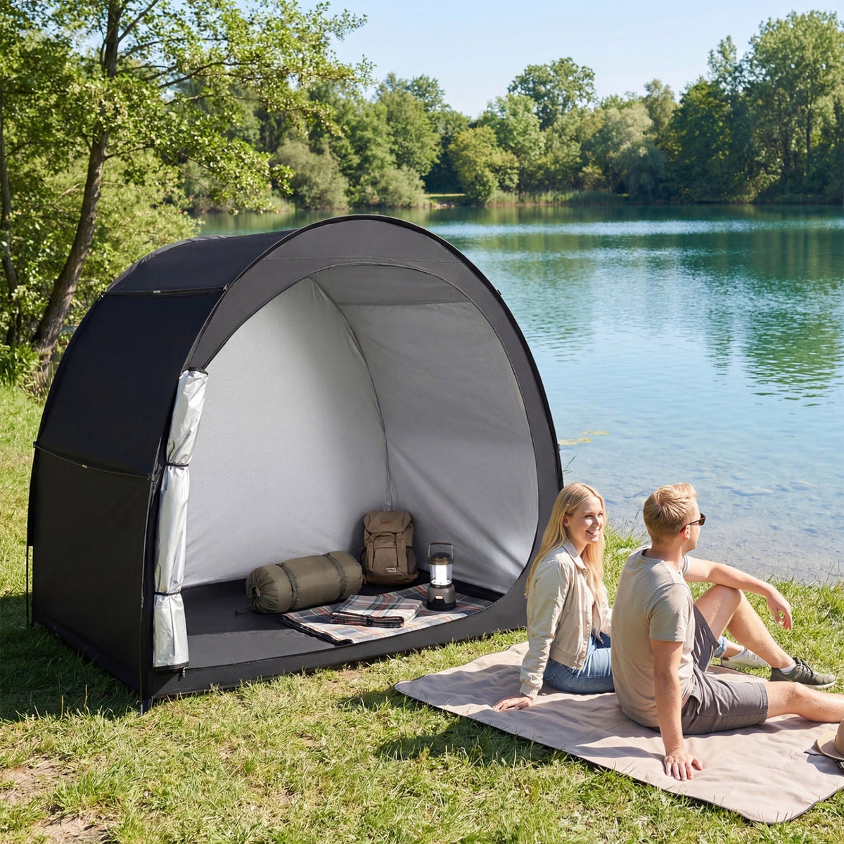 Cobertizo portátil para bicicletas con tela Oxford impermeable recubierta de PU