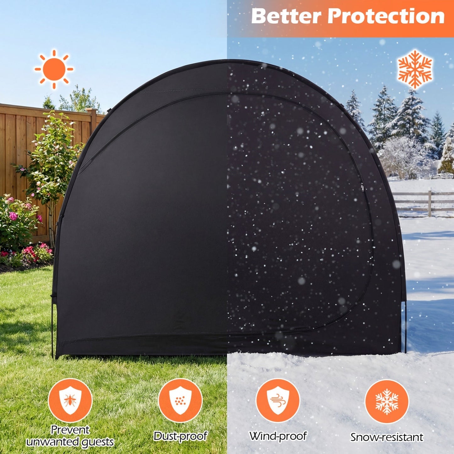 Cobertizo portátil para bicicletas con tela Oxford impermeable recubierta de PU