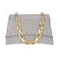 Bling Evening Tote Crossbody Bag Chain Handle