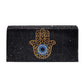 Bling Evil Eye Hamsa Hand Evening Clutch Crossbody Bag