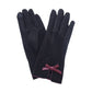 Bow Pointed Faux Suede Smart Touch Gloves