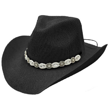 C.C Rhinestone Jewel Charm Trim Cowboy  Hat
