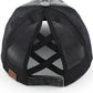 C.C SMILE CRISS-CROSS PONY CAP