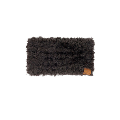 C.C Solid Color Faux Fur Headwrap