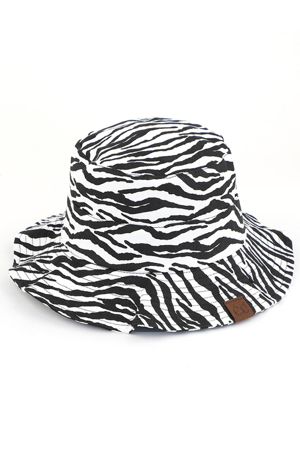 C.C ZEBRA PRINT BUCKET HAT