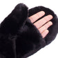 C.C Women's Faux Fur Pop Top Mittens Gloves Shepherd Lining