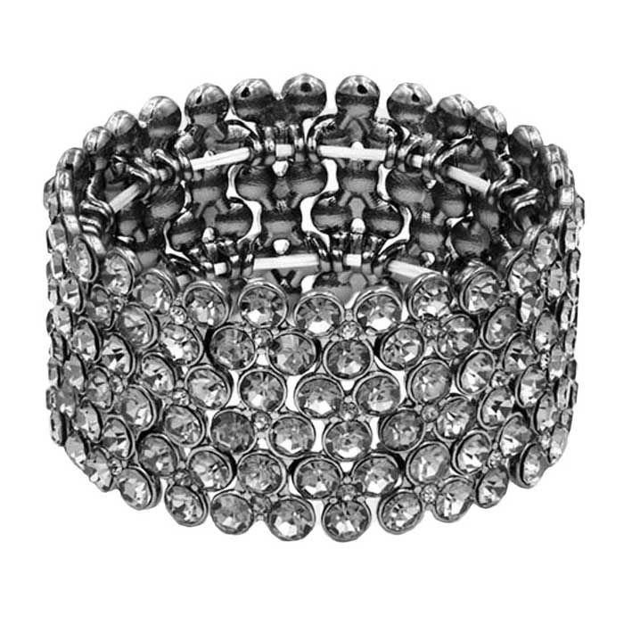 Bubble Stone Stretch Evening Bracelet