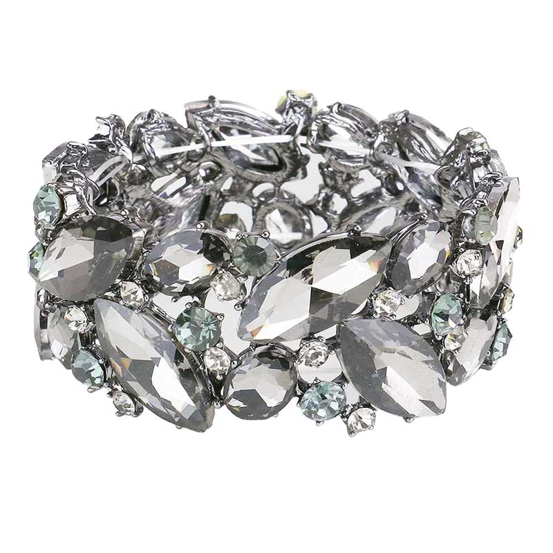 Marquise Crystal Stretch Evening Bracelet