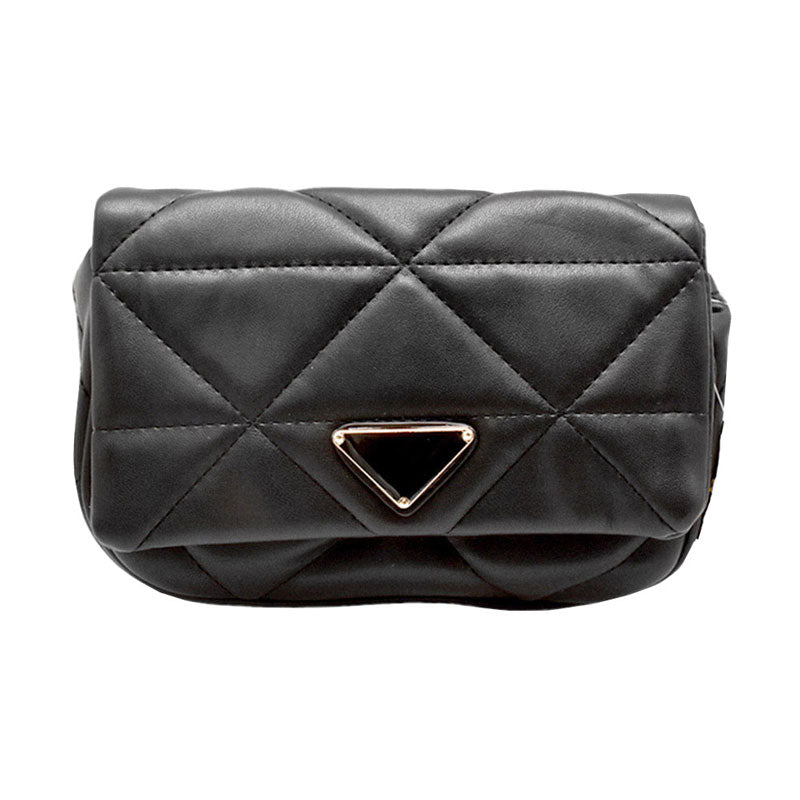Faux Leather Rectangle Clutch Crossbody Bag