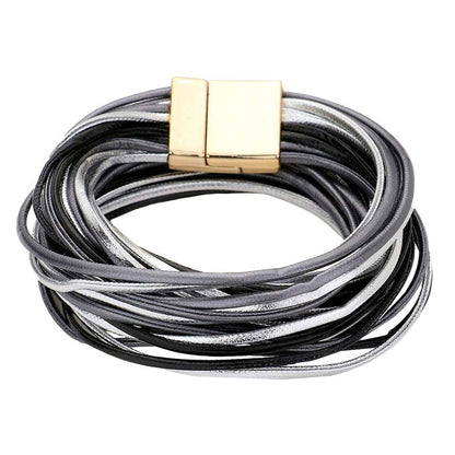 Faux Leather Wrap Bracelet