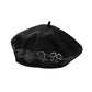 Women's Flower Bling Studded Beret Hat