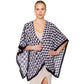Geometric Pattern Print Ruana Poncho