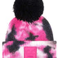 C.C Tie Dye Kids Beanie With C C Rubber Patch And Yarn Pom