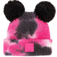 C.C Tie Dye Baby Beanie C.C Rubber Patch Double Yarn Pom