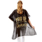 Maid of Honor Solid Lettering Cover Up Poncho