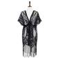 Paisley Crochet Lace Fringe Cover Up Poncho
