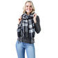Plaid Check Oblong Scarf With Tassel