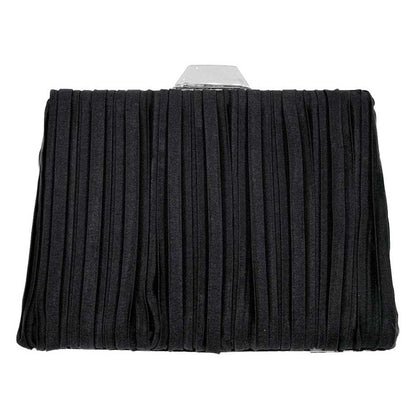 Pleated Evening Clutch Crossbody Bag