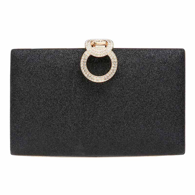Shimmery Evening Clutch Crossbody Bag