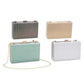 Shimmery Rectangle Evening Clutch Crossbody Bag