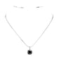Stainless Steel CZ Round Pendant Necklace