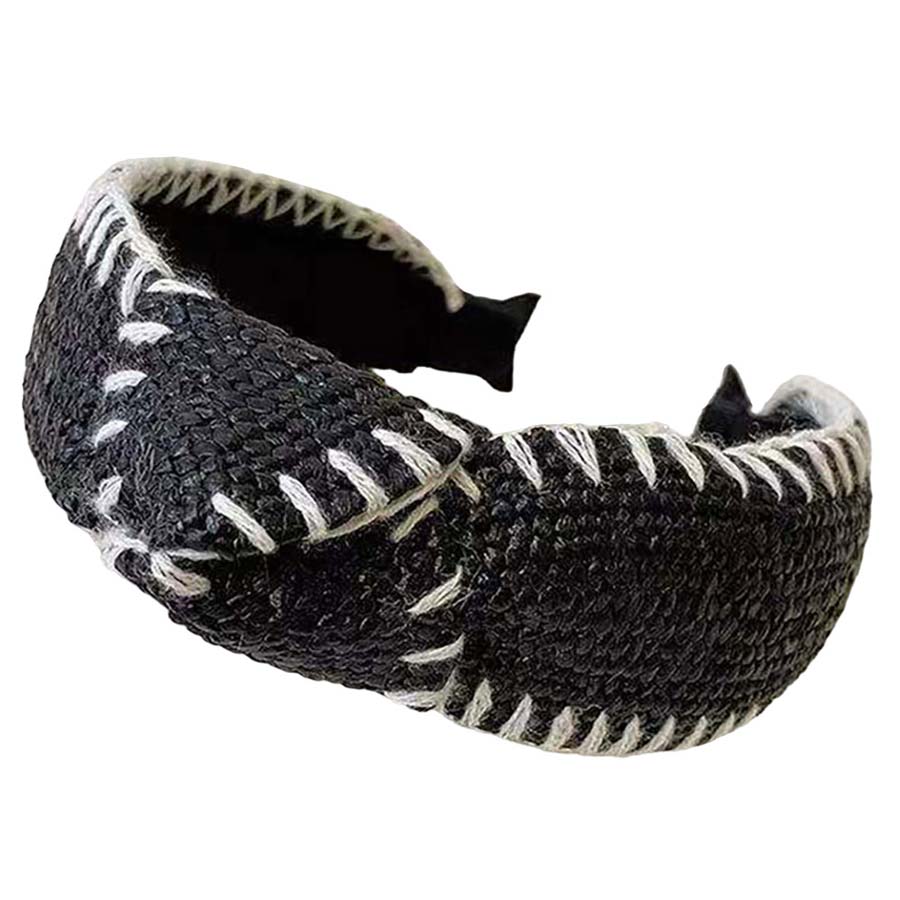 Straw Knot Burnout Headband