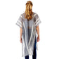 Striped Lurex Cover Up Poncho Kimono Poncho