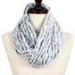 Two Tone Fuzzy Fur Infinity Scarf