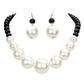 Faceted Beaded Chunky Pearl Necklace