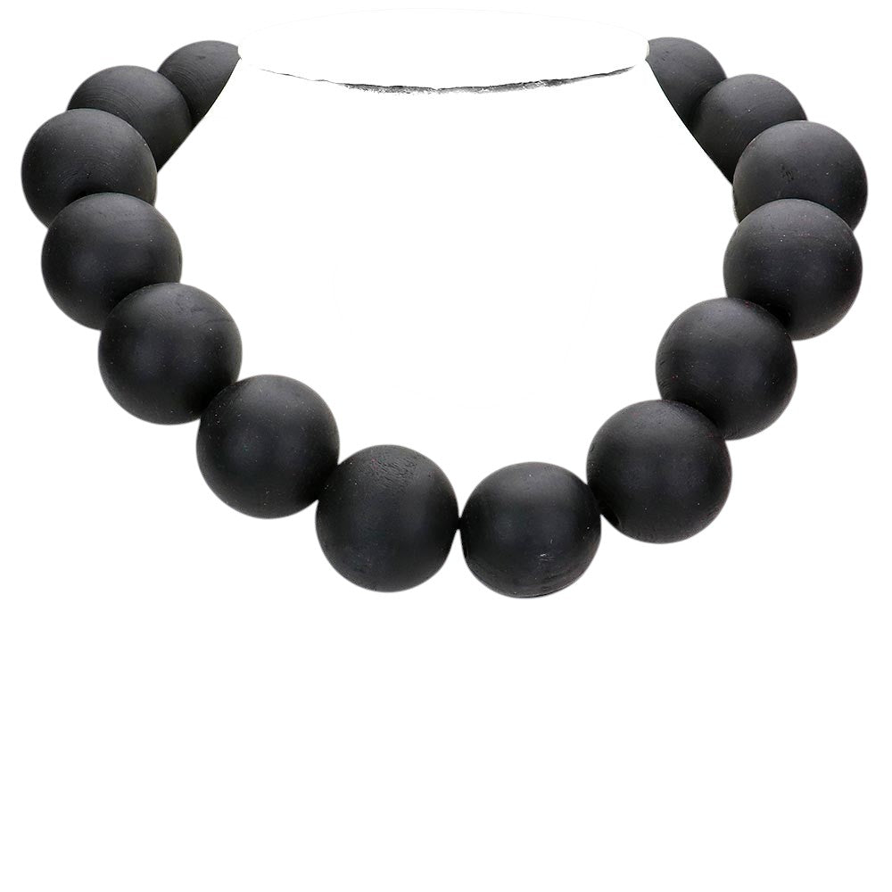 Wood Ball Necklace