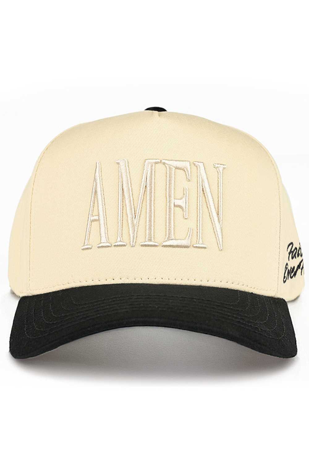 C.C AMEN Embroidered Letter Two Tone Trucker Hat