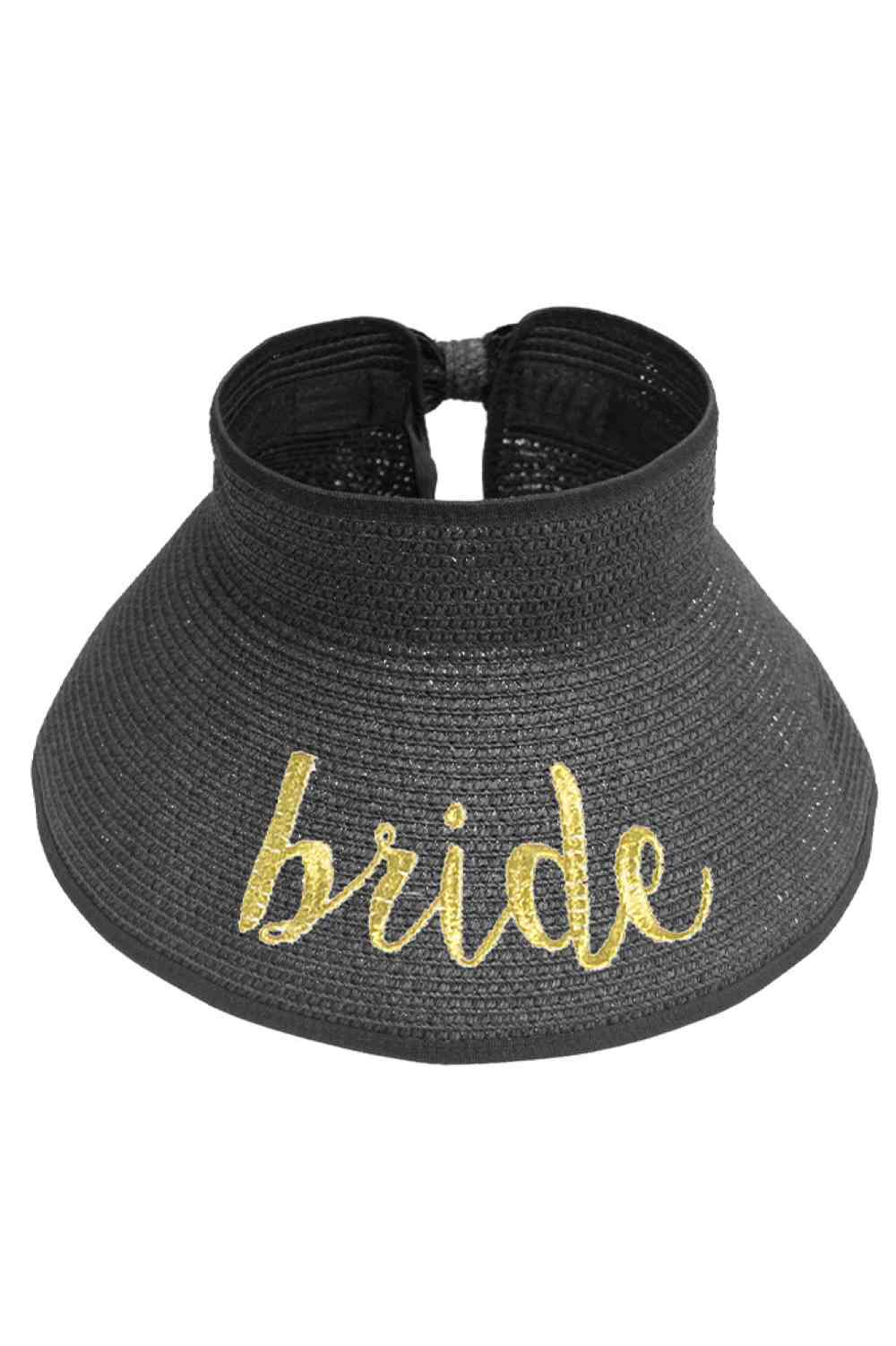 Bride Roll Up Paper Visor Hat