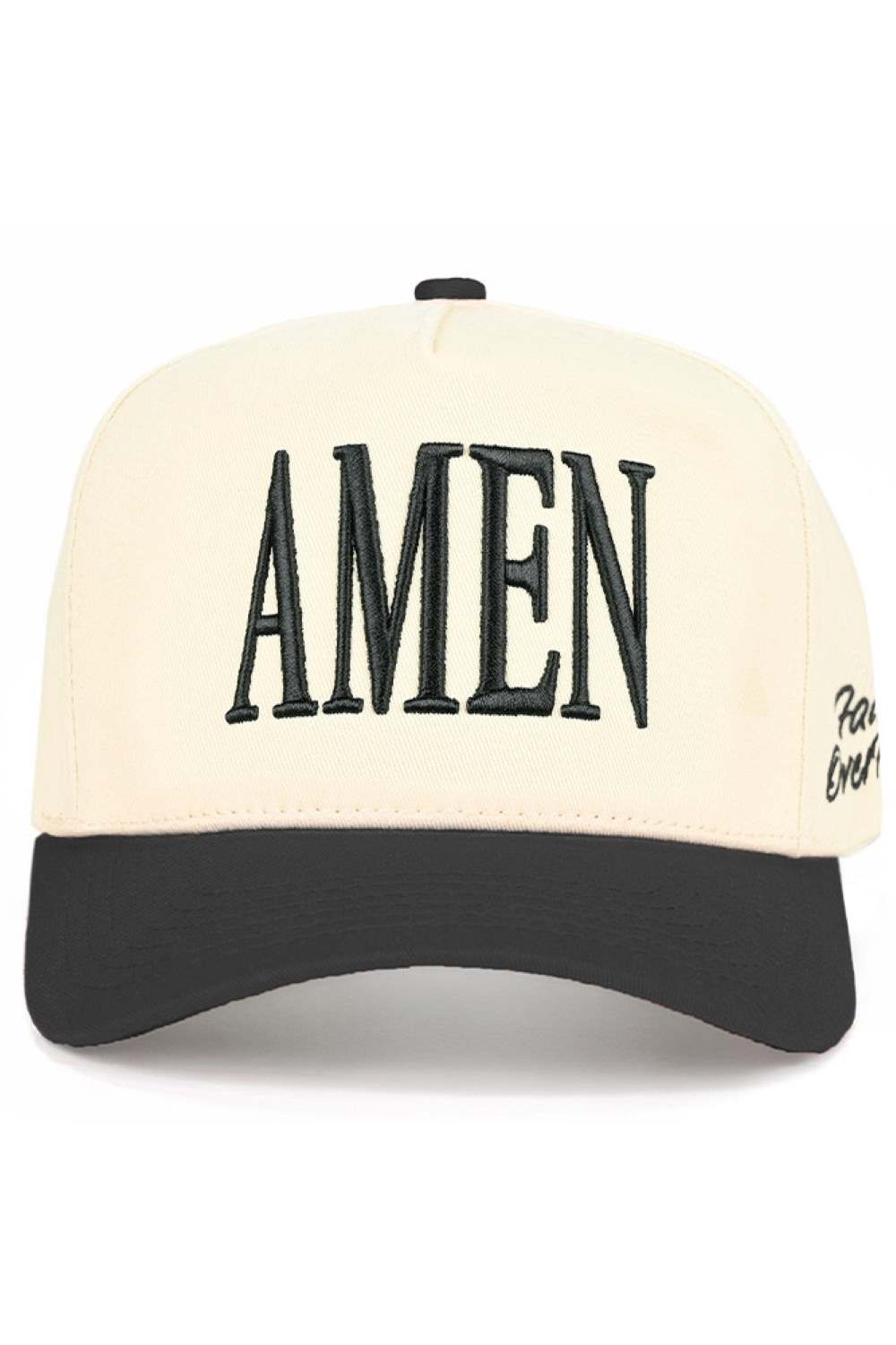 C.C AMEN Embroidered Letter Two Tone Trucker Hat