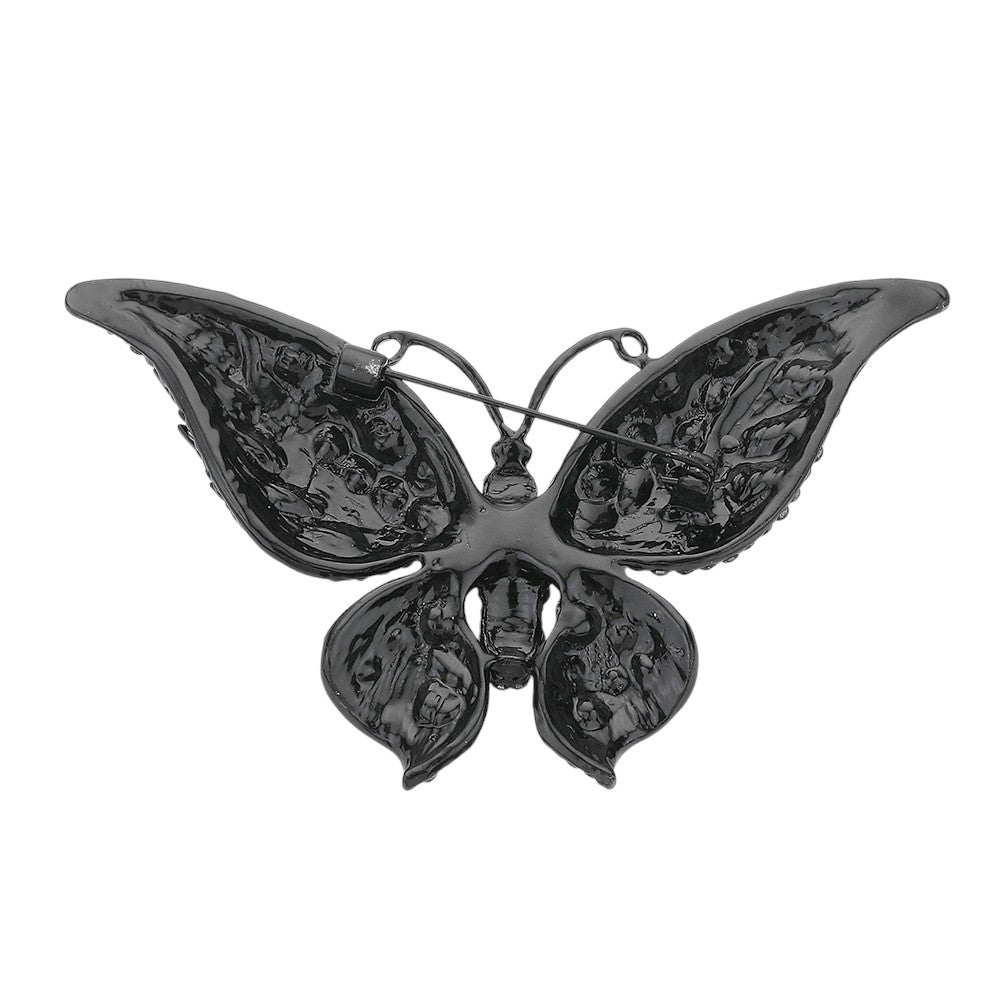 Glass Crystal Butterfly Pin Brooch