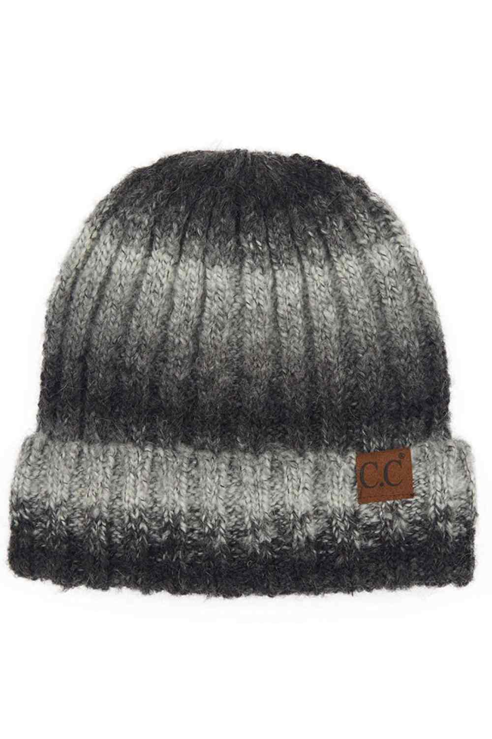 C.C Ombre Knit Beanie With Cuff