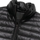 Men's Leather Moncler Puffer Jacket Black,