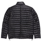 Men's Leather Moncler Puffer Jacket Black,