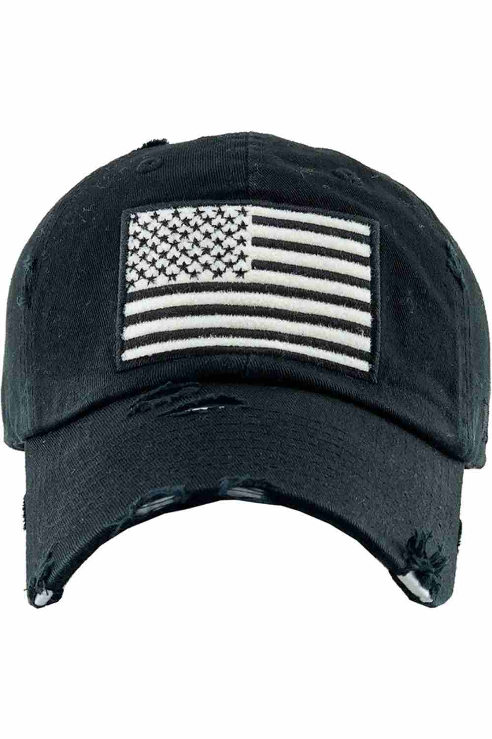 Women's American Flag Vintage Baseball Cap 4th of July