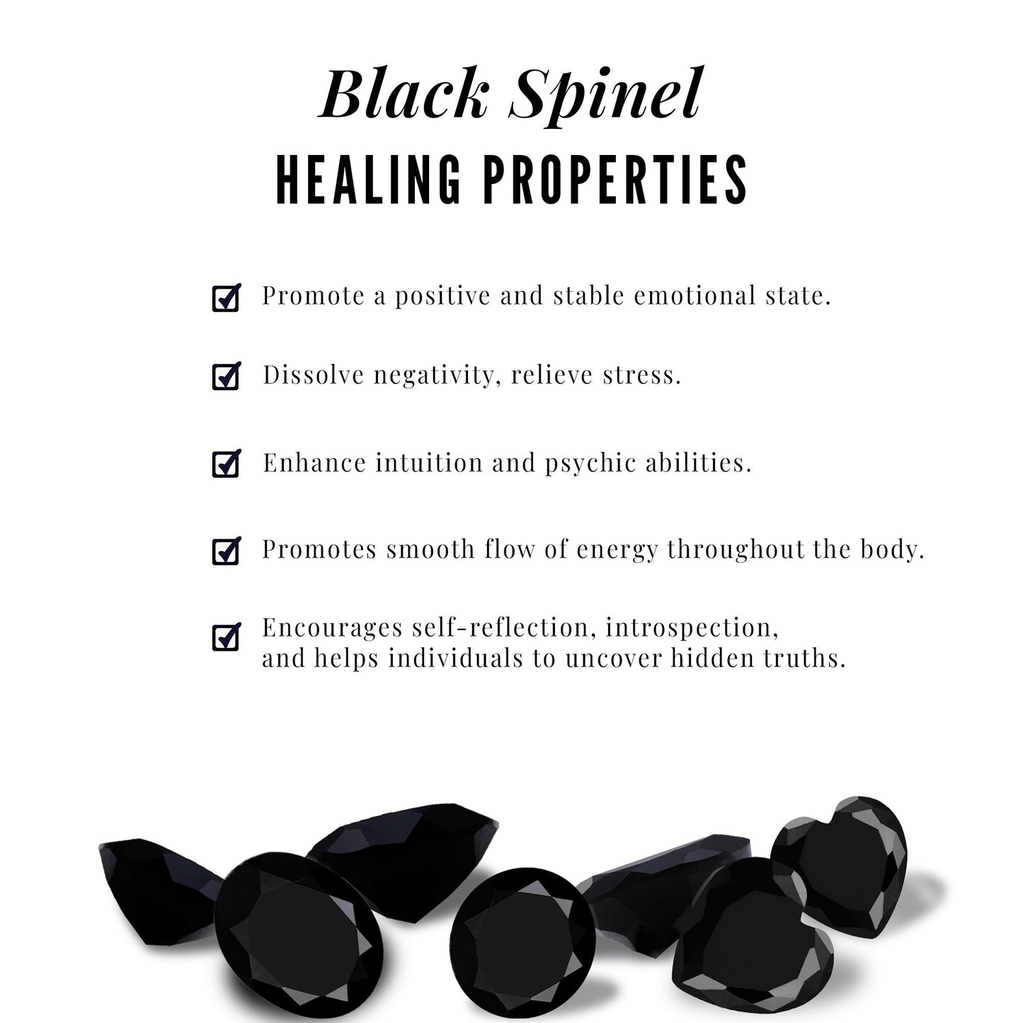 Certified Natural Black Spinel Snowflake Earrings with Diamond
