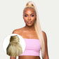 Extensión de coleta de cabello humano 100% rubio platino