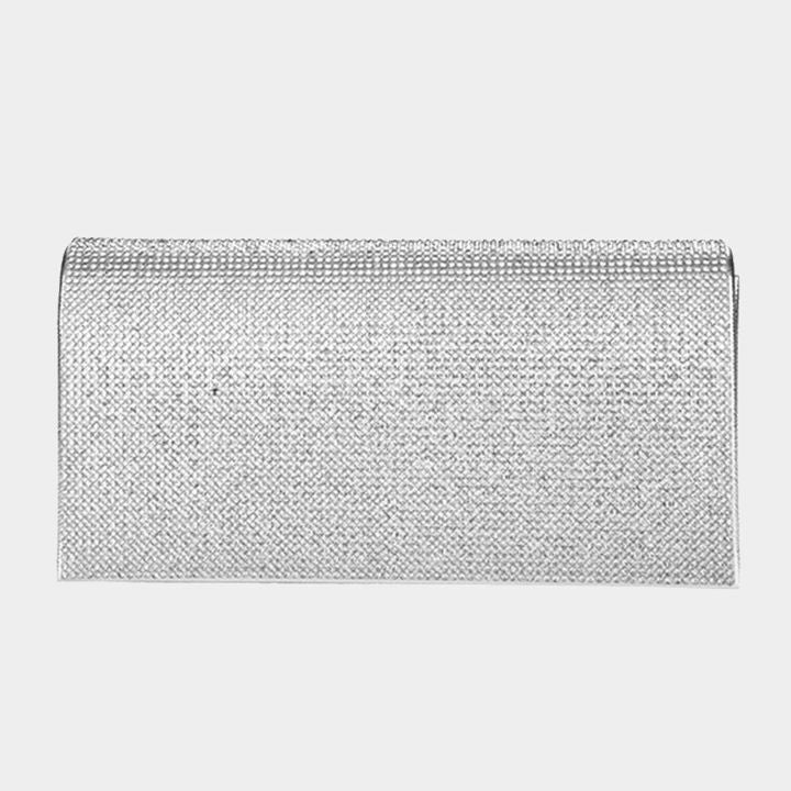 Bling Solid Evening Clutch Crossbody Bag