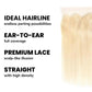 Frontal de cabello humano liso rubio con encaje transparente de 13x4
