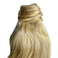 Extensión de coleta de cabello humano 100% rubio platino