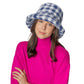 Checkered Faux Fur Bucket Hat