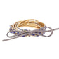 12PCS Ribbon Colorful Rhinestone Layered Stretch Bracelets