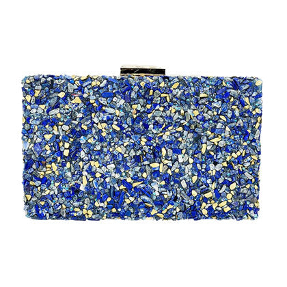 Mother of Pearl Cluster Clutch Crossbody Bag