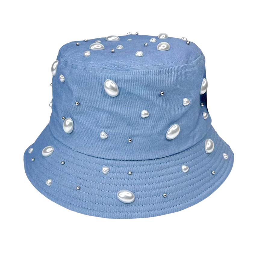Pearl Embellished Bucket Hat
