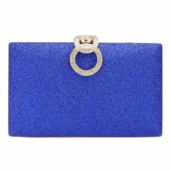 Shimmery Evening Clutch Crossbody Bag